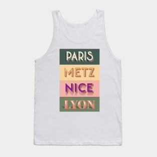 PARIS METZ NICE LYON Tank Top